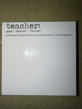 Teacher Definition Notepad - White with Black Text
